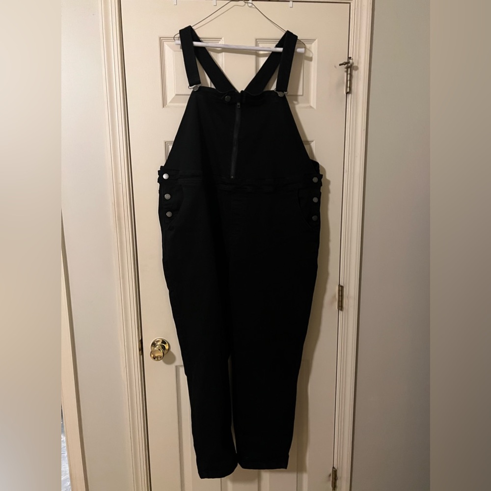 Universal Standard Olivia Overalls - Size L (22-24) - Black Denim